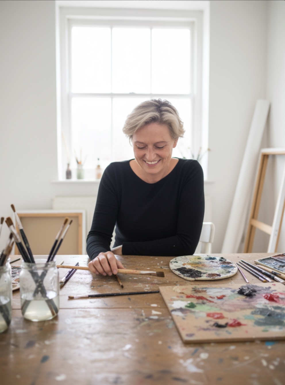 Helen Helga in her workshop